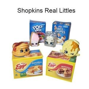 Shopkins Real Littles Minis Foodies Rice Krispies, Pancakes, Waffles, Figures